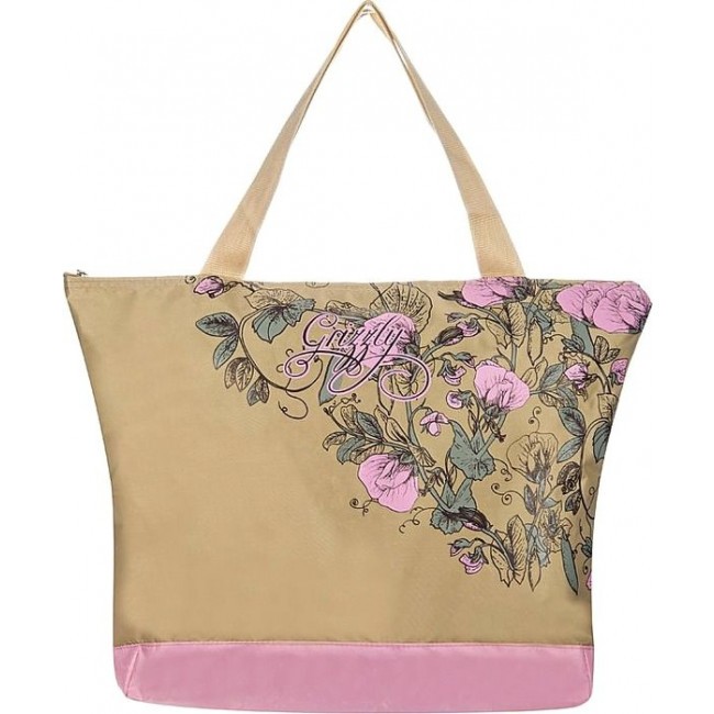 Женская сумка Grizzly DL-572 Бежевый - розовый - фото №1
