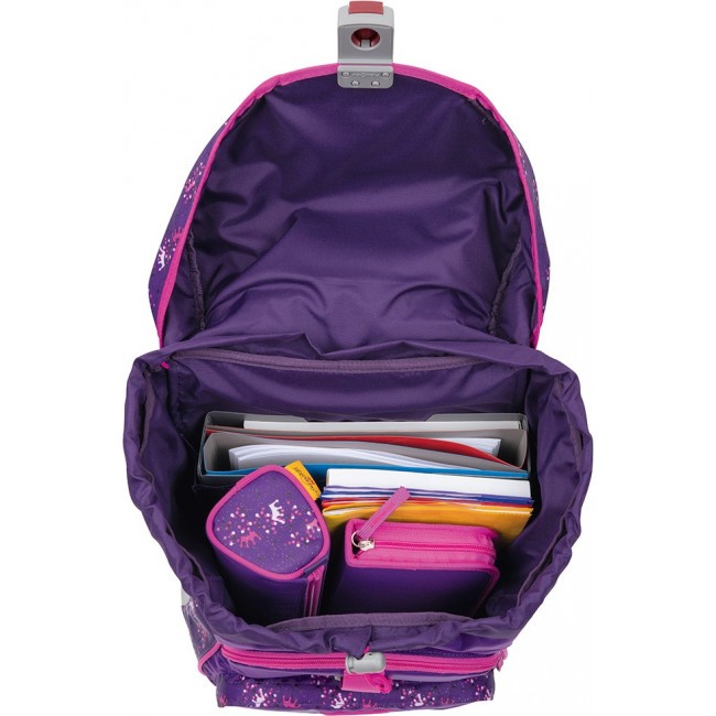 Школьный ранец DerDieDas Ergoflex XL с наполнением фиолетовая корона - фото №5