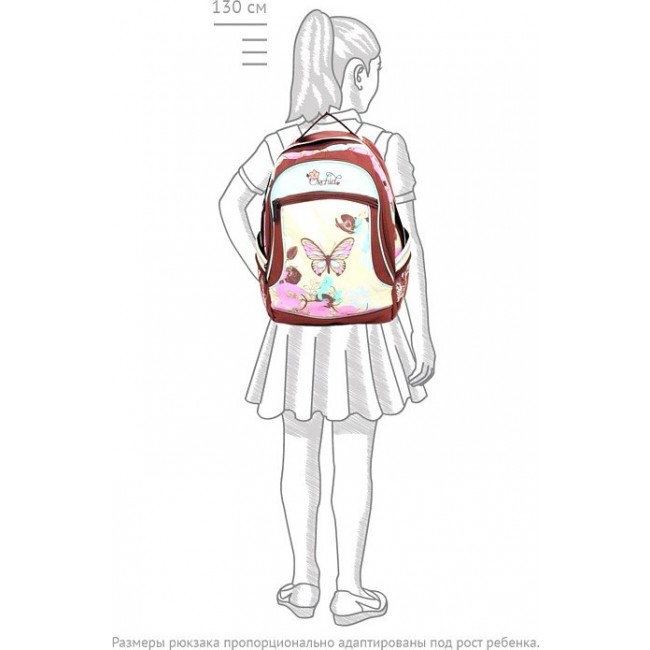 Рюкзак для подростка девочки с бабочками Steiner ST2 Орхидея - фото №6