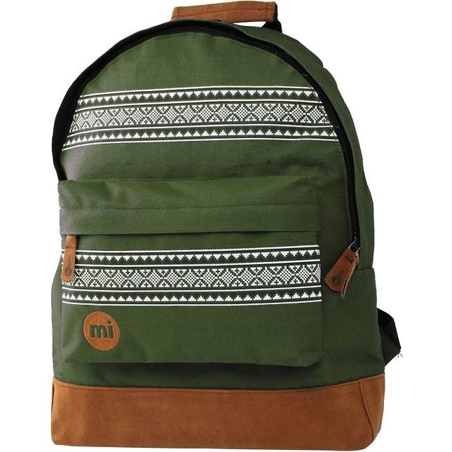 Рюкзак Mi-Pac Backpack Темно-оливковый с узором - фото №1
