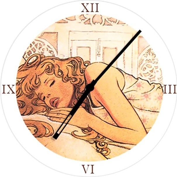 часы Kawaii Factory Часы силиконовые "Sleeping Girl" Белые - фото №4