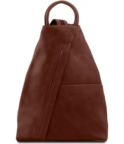 Рюкзак из мягкой кожи Tuscany Leather Shanghai TL140963 Коричневый- фото №3