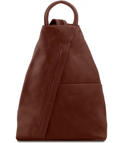 Рюкзак из мягкой кожи Tuscany Leather Shanghai TL140963 Коричневый- фото №1