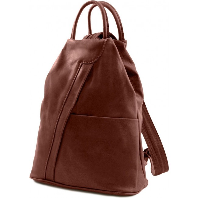Рюкзак из мягкой кожи Tuscany Leather Shanghai TL140963 Коричневый - фото №2