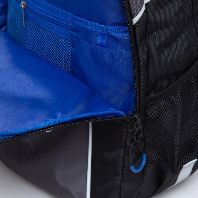 Рюкзак школьный Grizzly RB-259-3 черный-серый-синий - фото №9