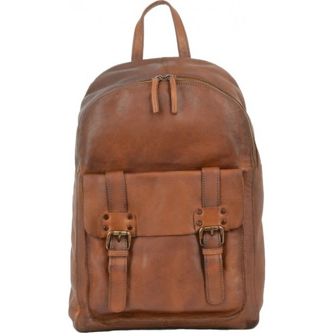 Кожаный мужской рюкзак Ashwood 7999 Светло-коричневый - фото №1