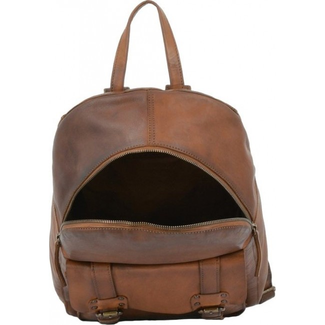 Кожаный мужской рюкзак Ashwood 7999 Светло-коричневый - фото №4