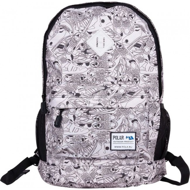 Рюкзак Polar 15008 Цветы (серый) - фото №8