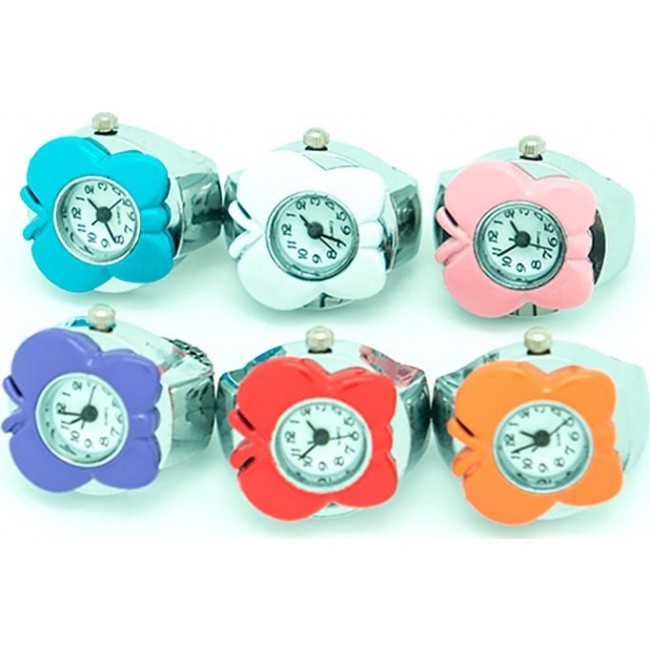 часы Kawaii Factory Часы-кольцо "Butterfly" Голубые - фото №5