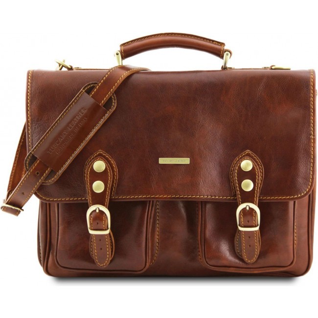 Кожаный портфель Tuscany Leather Modena TL141134 Коричневый - фото №1