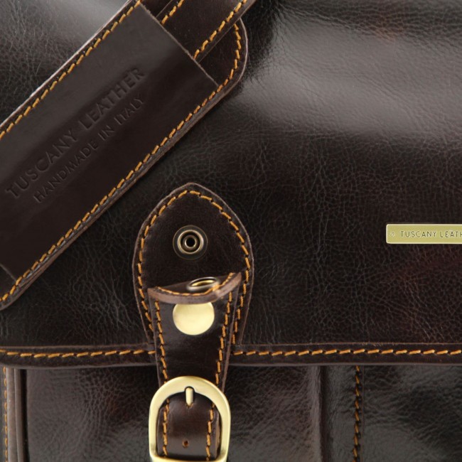 Кожаный портфель Tuscany Leather Modena TL141134 Коричневый - фото №6