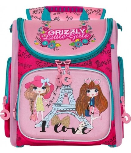 Рюкзак Grizzly RA-971-2 Девочки (жимолость-розовый)- фото №1