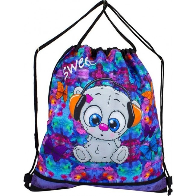 Школьный ранец с мешком в комплекте DeLune 3 Медвежонок и бабочки - фото №3
