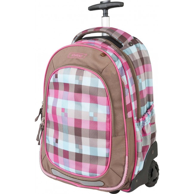 Рюкзак-тележка Target Backpack trolley Square Розовая клетка - фото №1