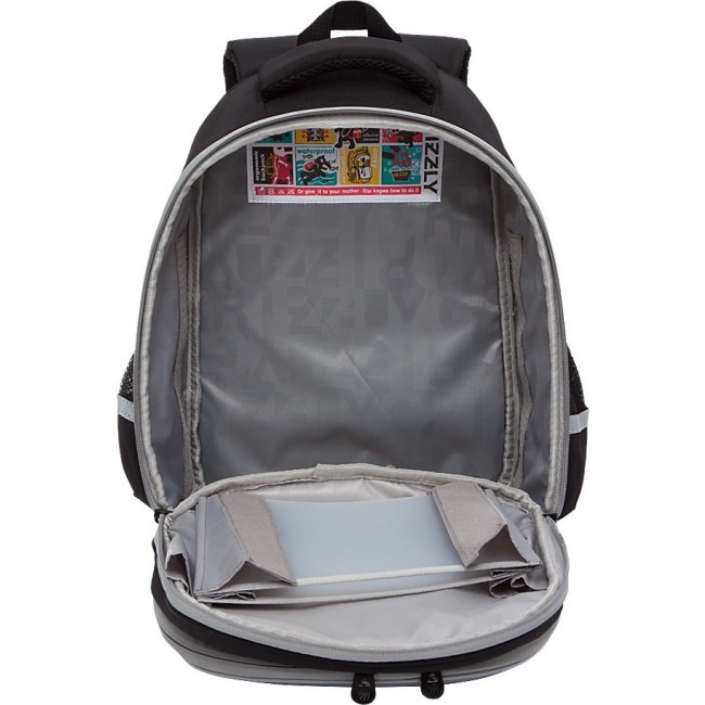 Школьный рюкзак Grizzly RAz-186-7 серый - фото №6