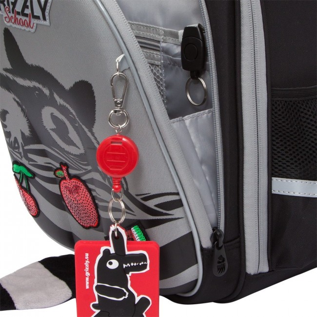 Школьный рюкзак Grizzly RAz-186-7 серый - фото №10
