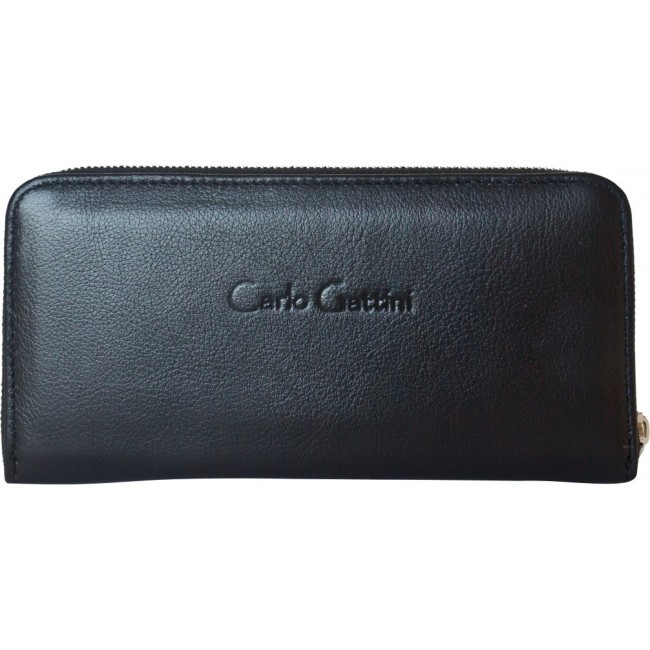 Кожаный кошелек Carlo Gattini Artena Черный Black - фото №1