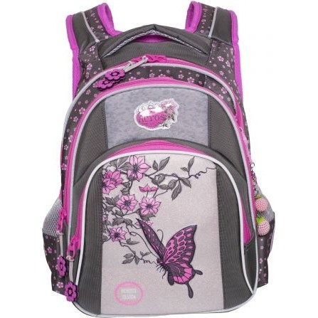 Рюкзак Across 20-DH4-6 Серый Цветы и бабочка - фото №1