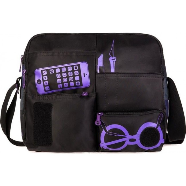 Школьная сумка Grizzly MD-621-2 Фиолетовая клетка - фото №4