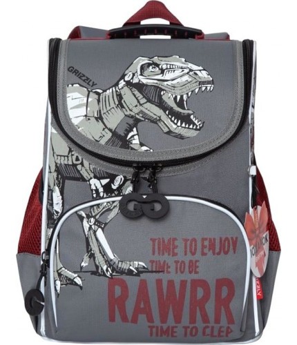 Рюкзак Grizzly RA-972-4 Рободинозавр (серый)- фото №1