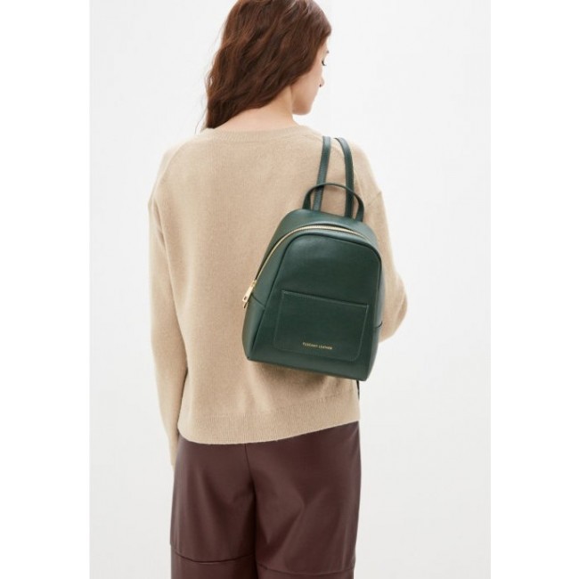 Женский рюкзак Tuscany Leather TL Bag TL141701 Forest Green - фото №4