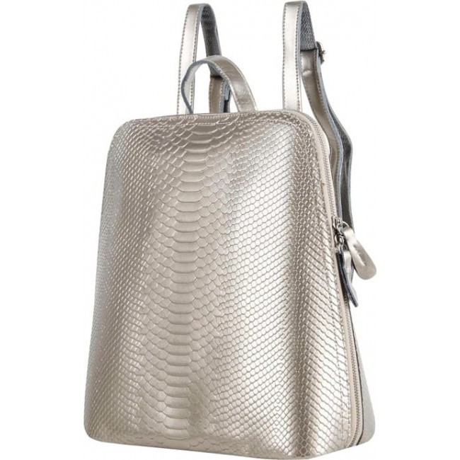Деловой рюкзак из экокожи Monkking риз-511 Серебро - фото №2