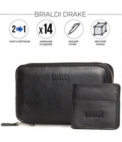 Клатч Brialdi Drake Черный- фото №1