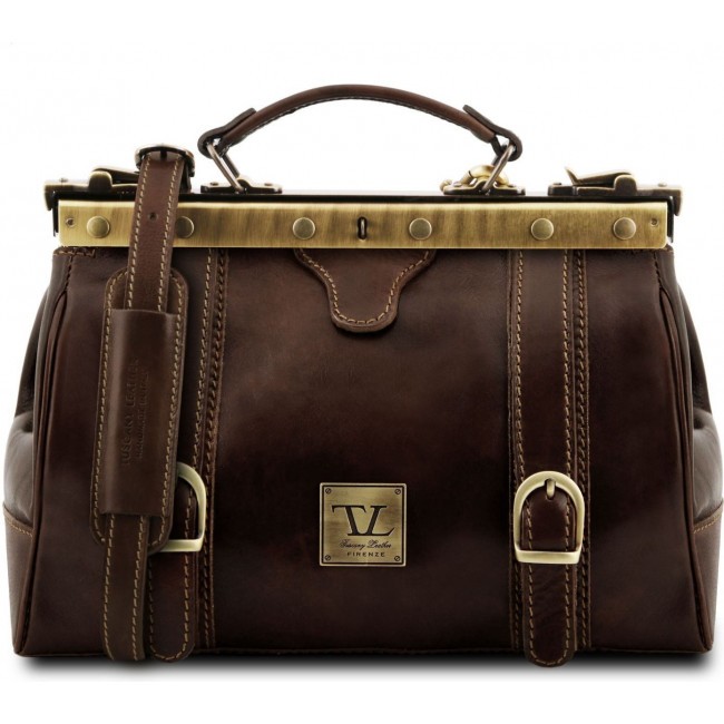 Кожаный саквояж Tuscany Leather Monalisa TL10034 Темно-коричневый - фото №1