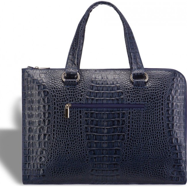 Женская сумка Brialdi Aisa Кроко Темно-синий - фото №4