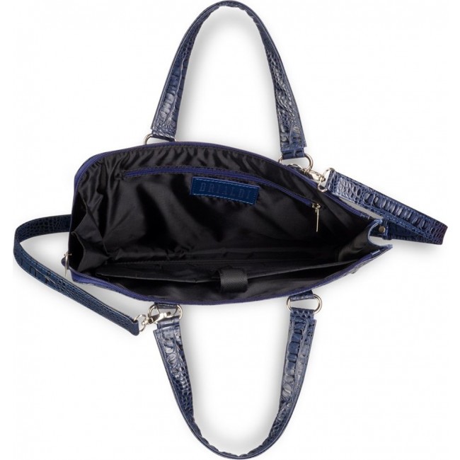 Женская сумка Brialdi Aisa Кроко Темно-синий - фото №5
