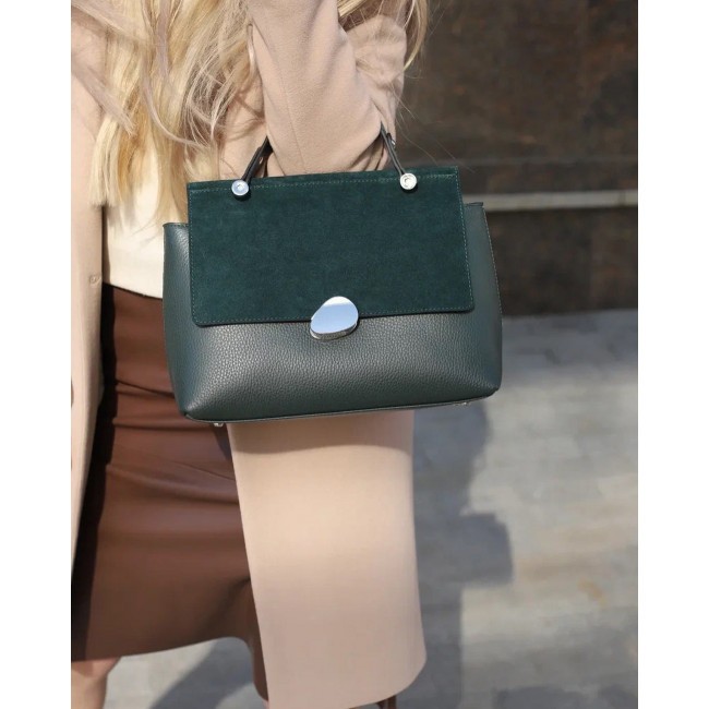 Женская сумка BRIALDI Leona (Леона) relief green - фото №8