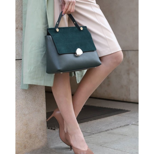 Женская сумка BRIALDI Leona (Леона) relief green - фото №9