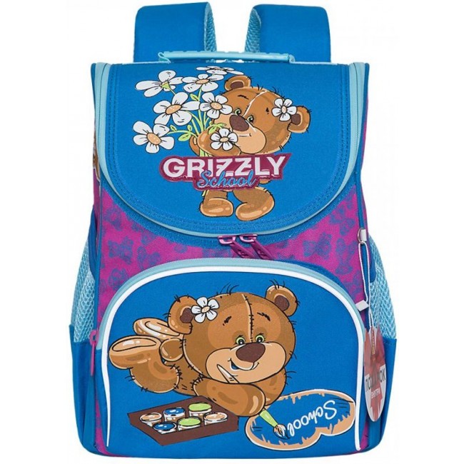 Рюкзак Grizzly RAm-084-6 фиолетовый-лазурный - фото №1
