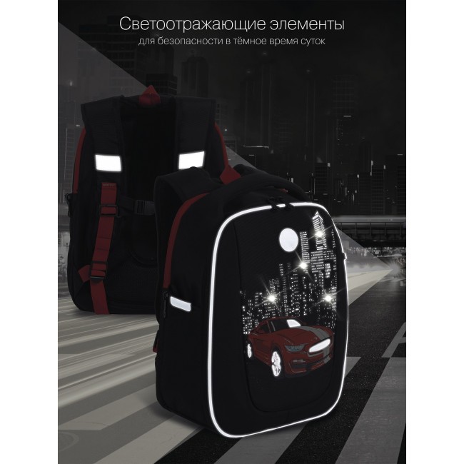 Рюкзак Grizzly RAf-293-1 черный - красный - фото №11