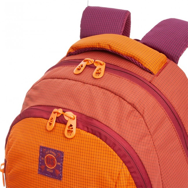 Рюкзак Grizzly RD-143-3 бордовый-оранжевый - фото №9
