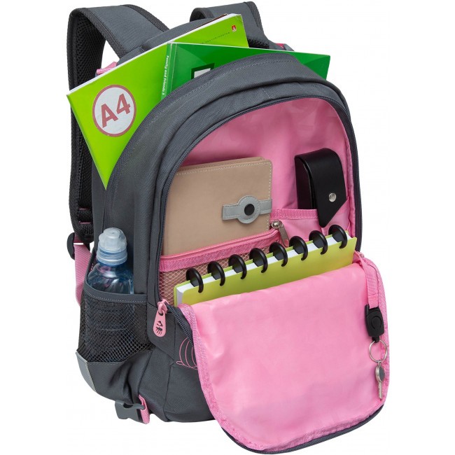 Рюкзак школьный с мешком Grizzly RG-269-1 серый - фото №7