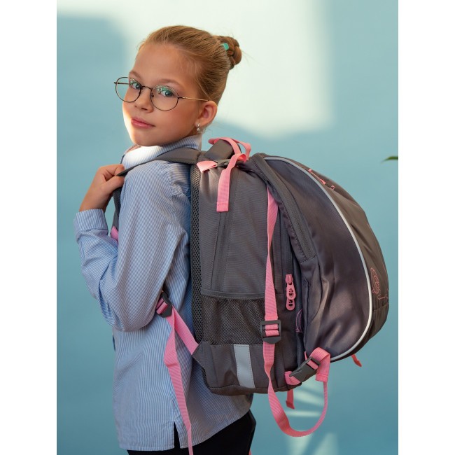 Рюкзак школьный с мешком Grizzly RG-269-1 серый - фото №13