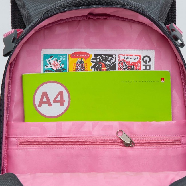 Рюкзак школьный с мешком Grizzly RG-269-1 серый - фото №23