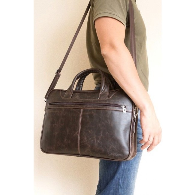 Мужская сумка Carlo Gattini Montesano 1006 Темно-коричневый - фото №4