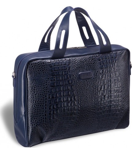 Женская сумка Brialdi Elche Кроко Темно-синий- фото №6