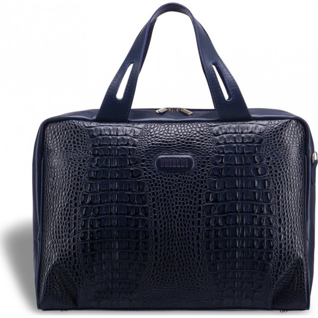 Женская сумка Brialdi Elche Кроко Темно-синий - фото №2
