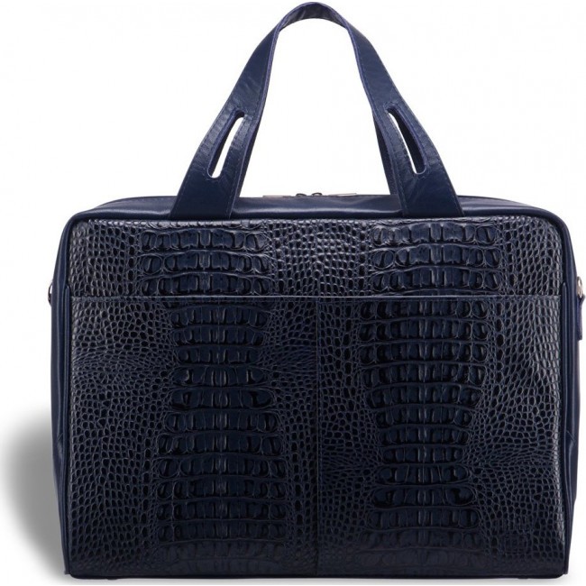 Женская сумка Brialdi Elche Кроко Темно-синий - фото №3