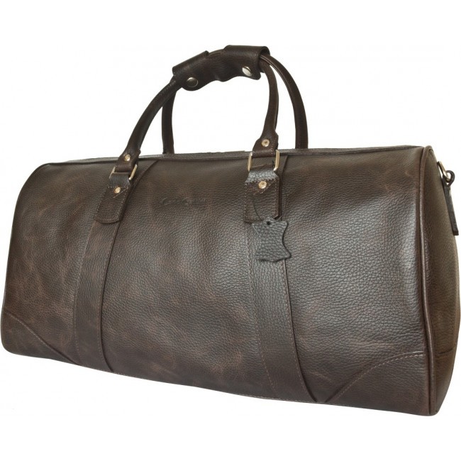 Кожаная дорожная сумка Carlo Gattini Gallinaro 4026-04 Темно-коричневый Brown - фото №1