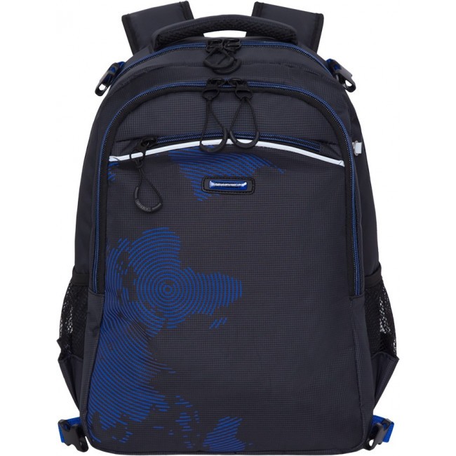Рюкзак Grizzly RB-056-1 черный-синий - фото №3