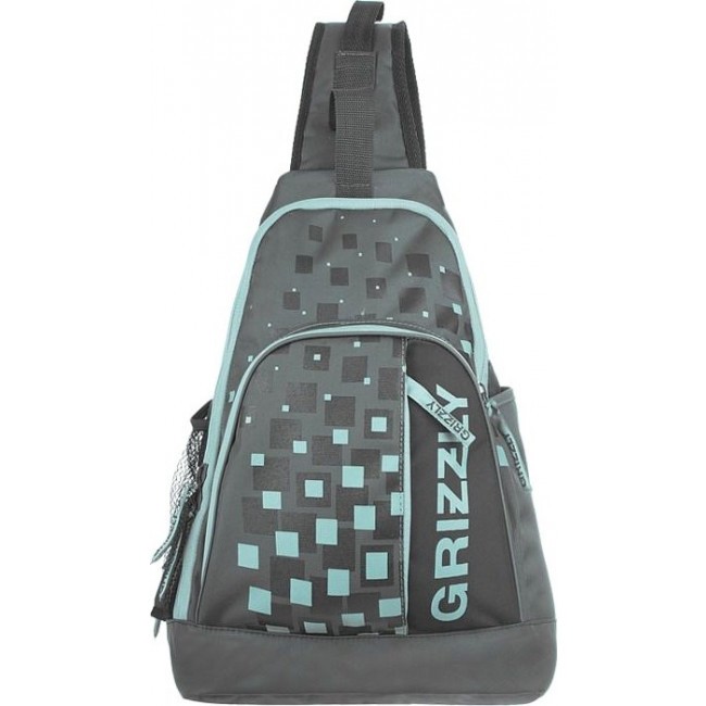 Молодежный однолямочный рюкзак Grizzly RU-510-2 Серый - фото №1