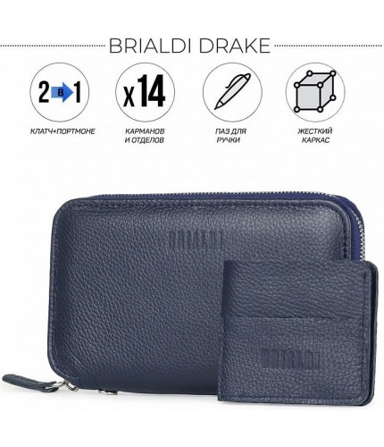 Клатч Brialdi Drake Синий- фото №1