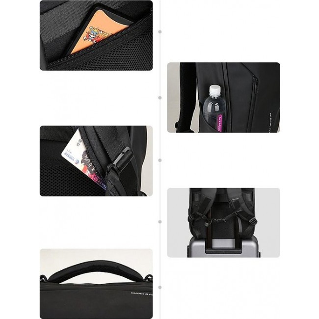Городской рюкзак Mark Ryden MR-9031 Черный 15,6 - фото №5