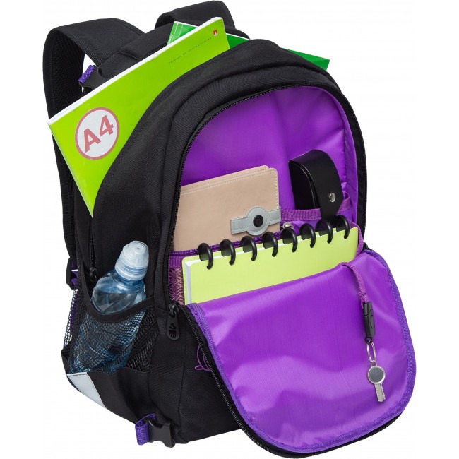 Рюкзак школьный с мешком Grizzly RG-269-1 черный - фото №7