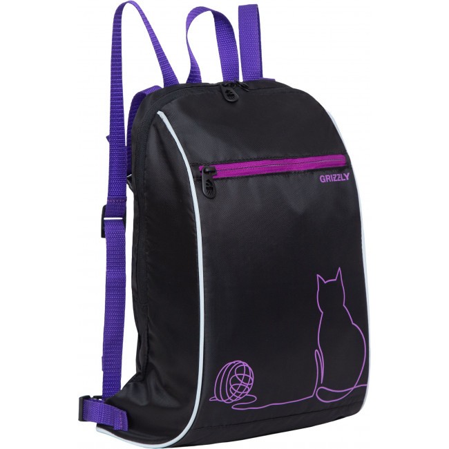 Рюкзак школьный с мешком Grizzly RG-269-1 черный - фото №8