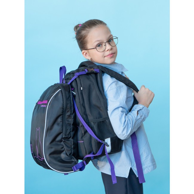 Рюкзак школьный с мешком Grizzly RG-269-1 черный - фото №11